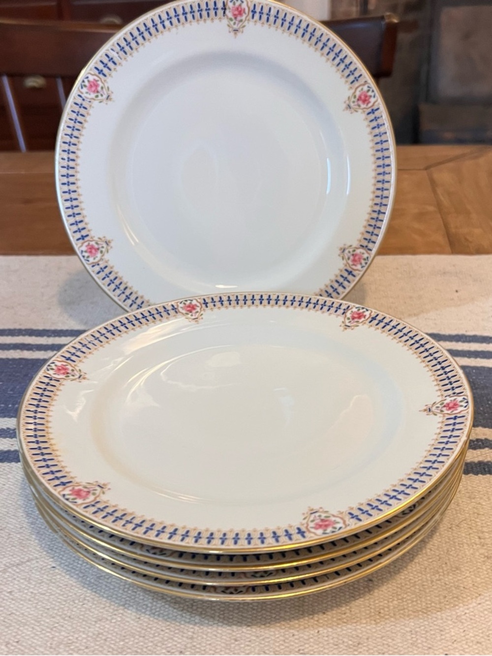 5 Antique Limoges Salad Side Plates – C. Ahrenfeldt Dulin & Martin Gold Floral
